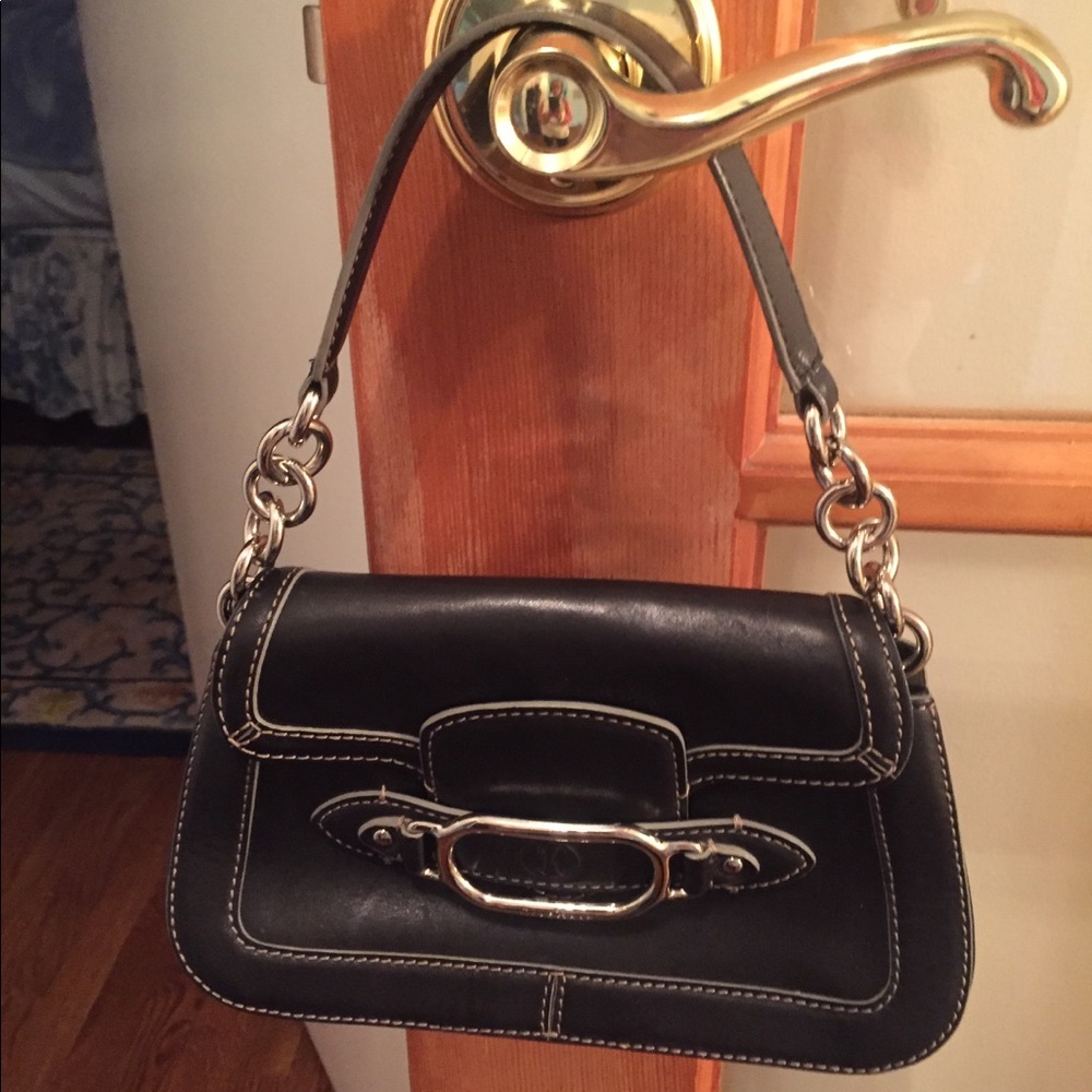Cole Haan black leather minibag ~8.5” x 5” x 3”